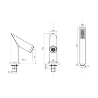 Badrandkraan Sapho Go Deck 2-knop Thermostatische Mengkraan Compleet 4-gats Chroom