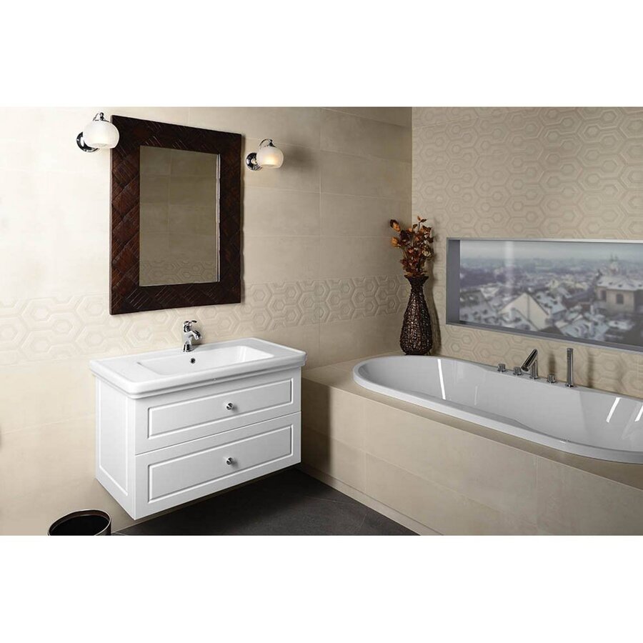 Badrandkraan Sapho Go Deck 2-knop Thermostatische Mengkraan Compleet 4-gats Chroom