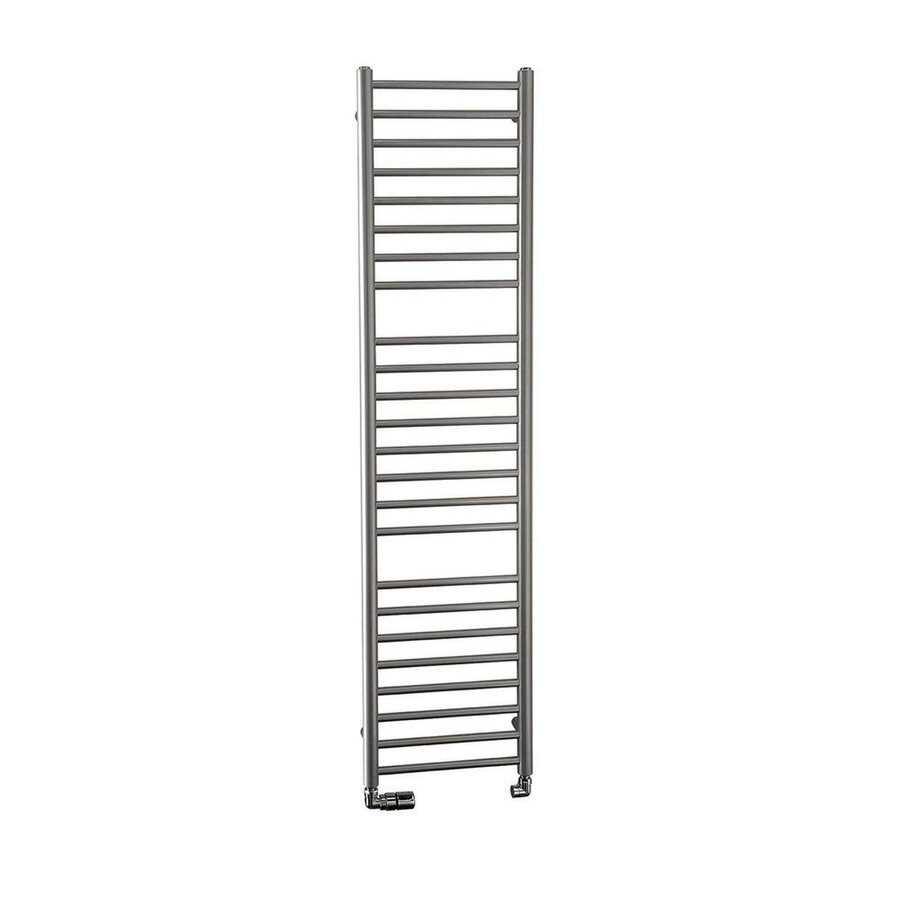 Handdoekradiator Sapho Dina Recht 40x156 cm Metallic Antraciet
