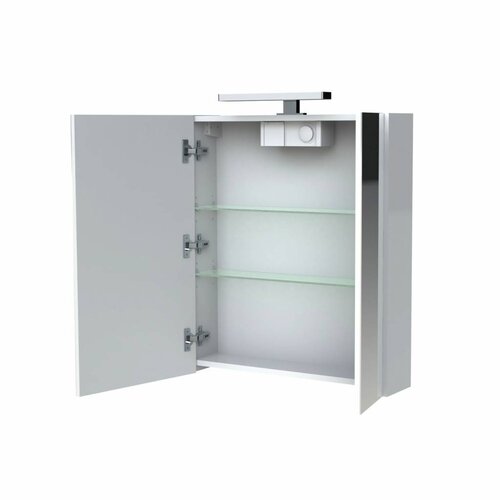 Spiegelkast Allibert Juno LED Verlichting 60x75.2x16cm Softclose Deuren Glans Wit 