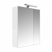 Spiegelkast Allibert Juno LED Verlichting 60x75.2x16cm Softclose Deuren Glans Wit