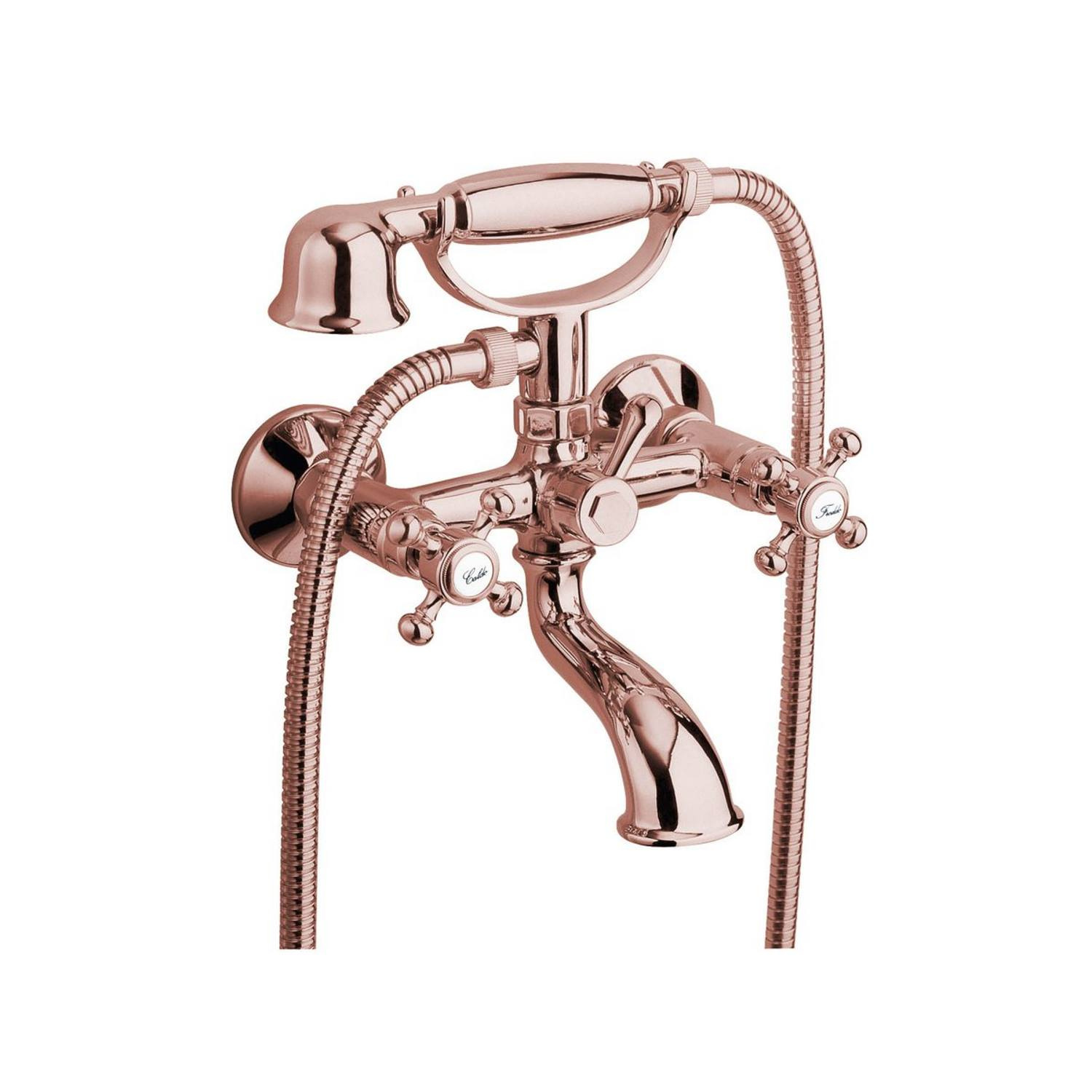 Badmengkraan Sapho Antea met Handdouche 2-knop 11 cm Rose Goud Sapho