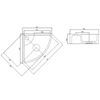 Plieger Hoekfontein Miami 30x30cm Wit Met Kraangat Zonder Overloop