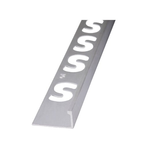 Hoekprofiel Faktum Aluminium Zilver Geanodiseerd Gecoat Wit 250cm 12,5mm 