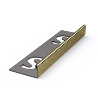 Tegelprofiel Faktum Recht RVS Goud Geborsteld 11 mm - 250 cm