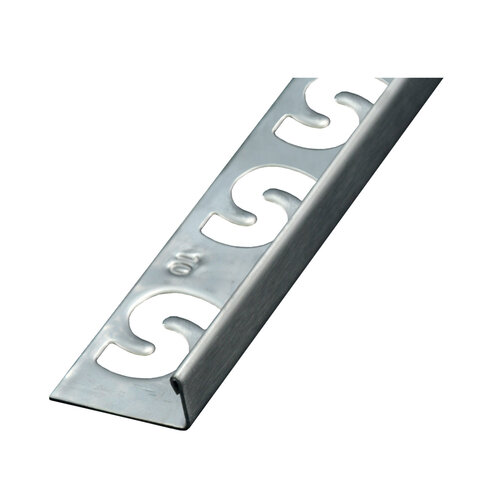 Tegelprofiel Faktum Recht RVS Geborsteld 8 mm - 250 cm 