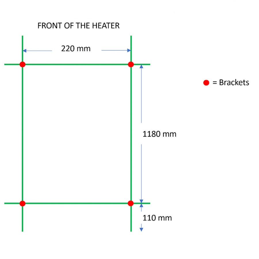 Designradiator TVS Vino 3 Wit 140 x 25 cm