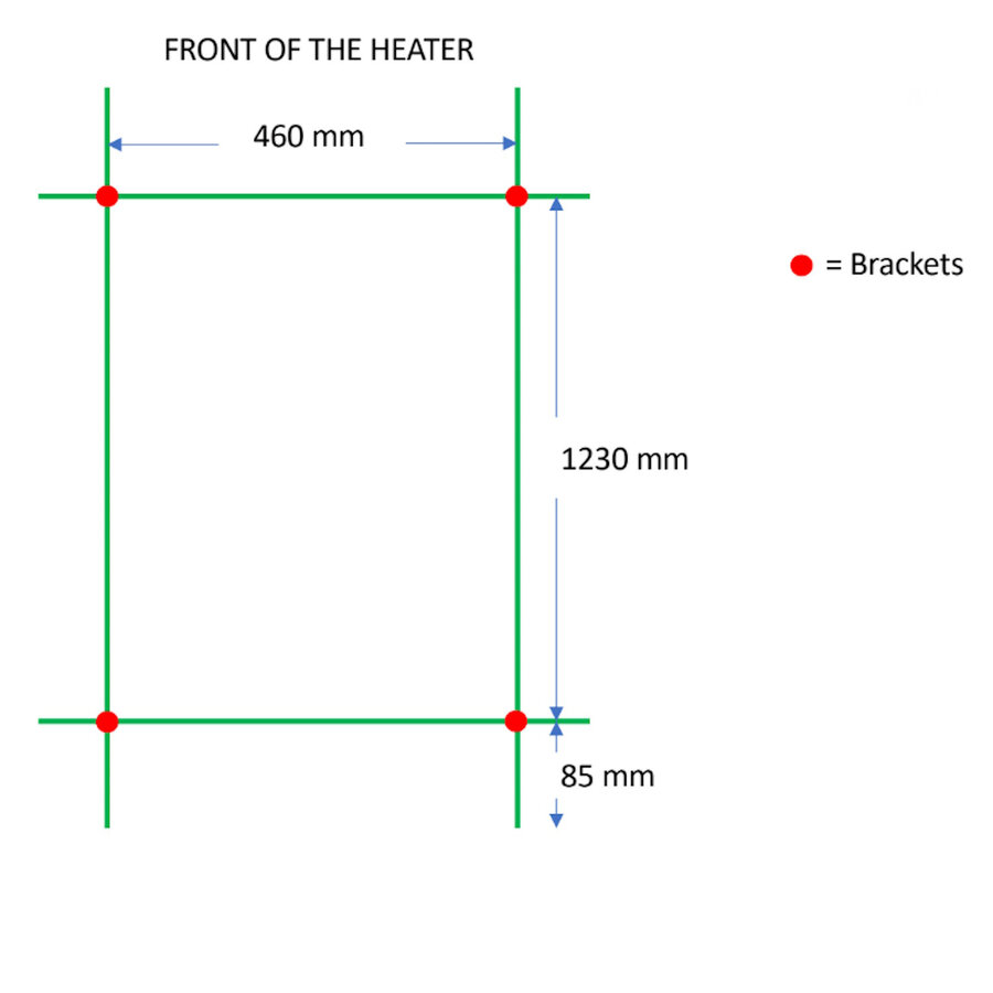 Designradiator TVS Nemo Zwart 140 x 51 cm