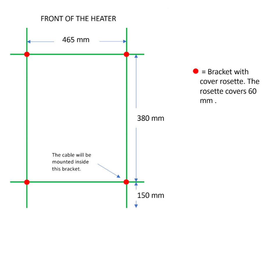 Elektrische Radiator TVS ELDO 6 Edelstaal met Timer 69x50 cm