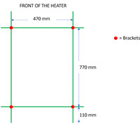 Designradiator TVS Pivo Zwart 99x50 cm