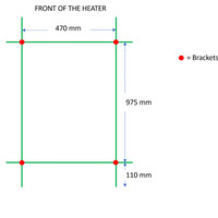 Designradiator TVS Pivo Zwart 119.5x50 cm