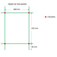 Designradiator TVS Nemo Zwart 78.5 x 51 cm
