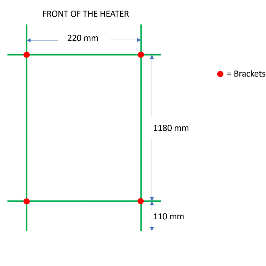Designradiator TVS Kiro 3 Zwart 140 x 26.5 cm