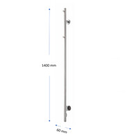 Elektrische Radiator TVS ELDO 1 Edelstaal met Timer 140x6 cm