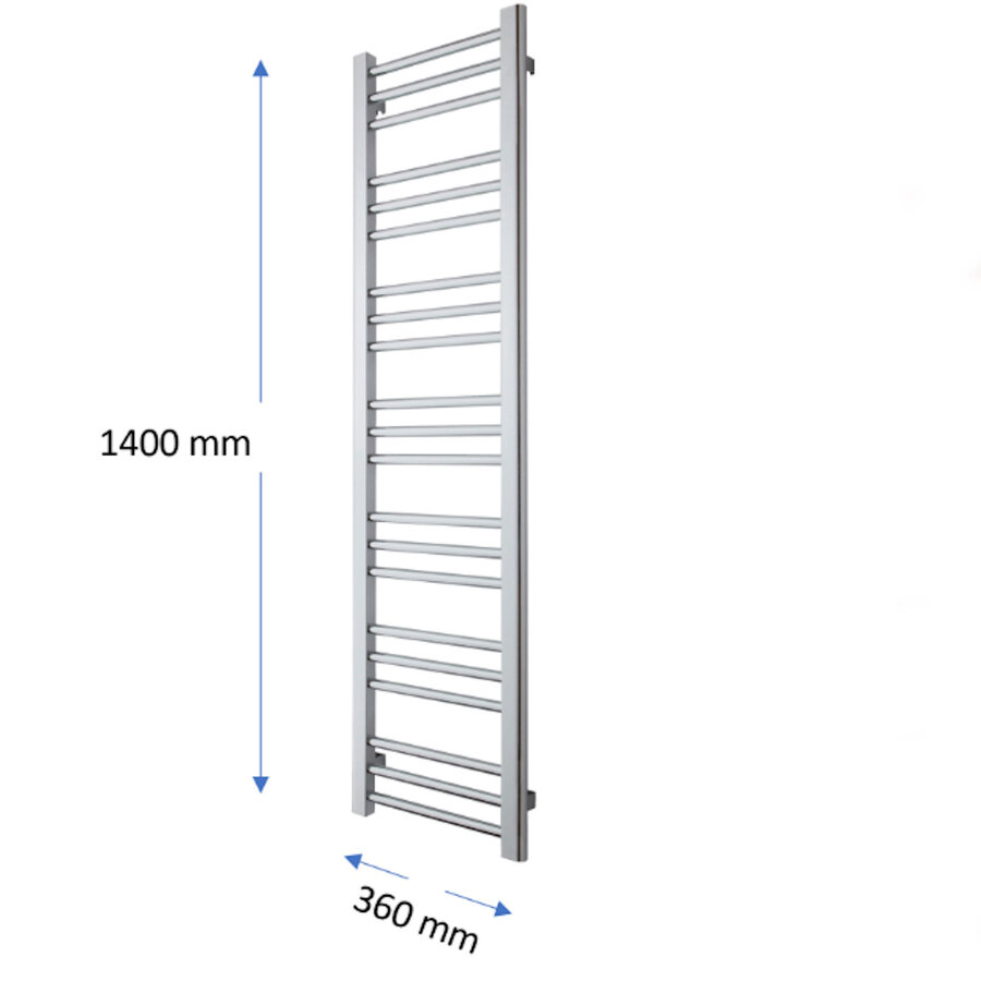 Designradiator TVS Kosmo Zwart 140x36 cm