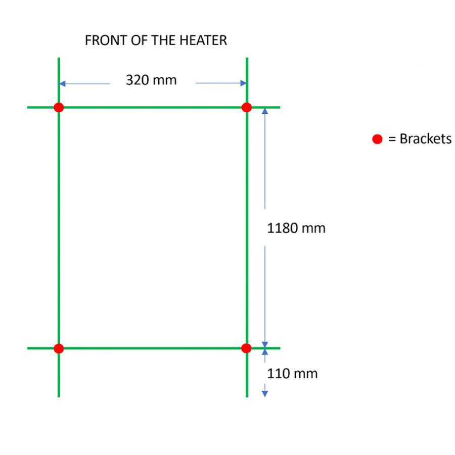 Designradiator TVS Vino 4 Chroom 140 x 35 cm