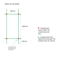 Elektrische Radiator TVS ELDO 2 Wit met Timer 140x13.5 cm