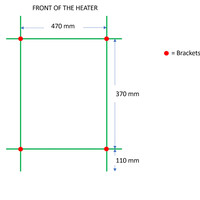 Designradiator TVS Pivo Zwart 59x50 cm