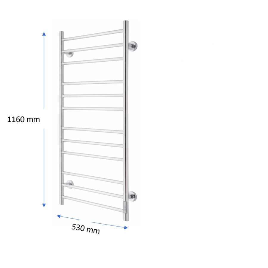 Elektrische Radiator TVS ELDO 12 L Wit met Timer 116x53 cm