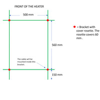Elektrische Radiator TVS ELDO 9 Mat Zwart met Timer 86x53 cm