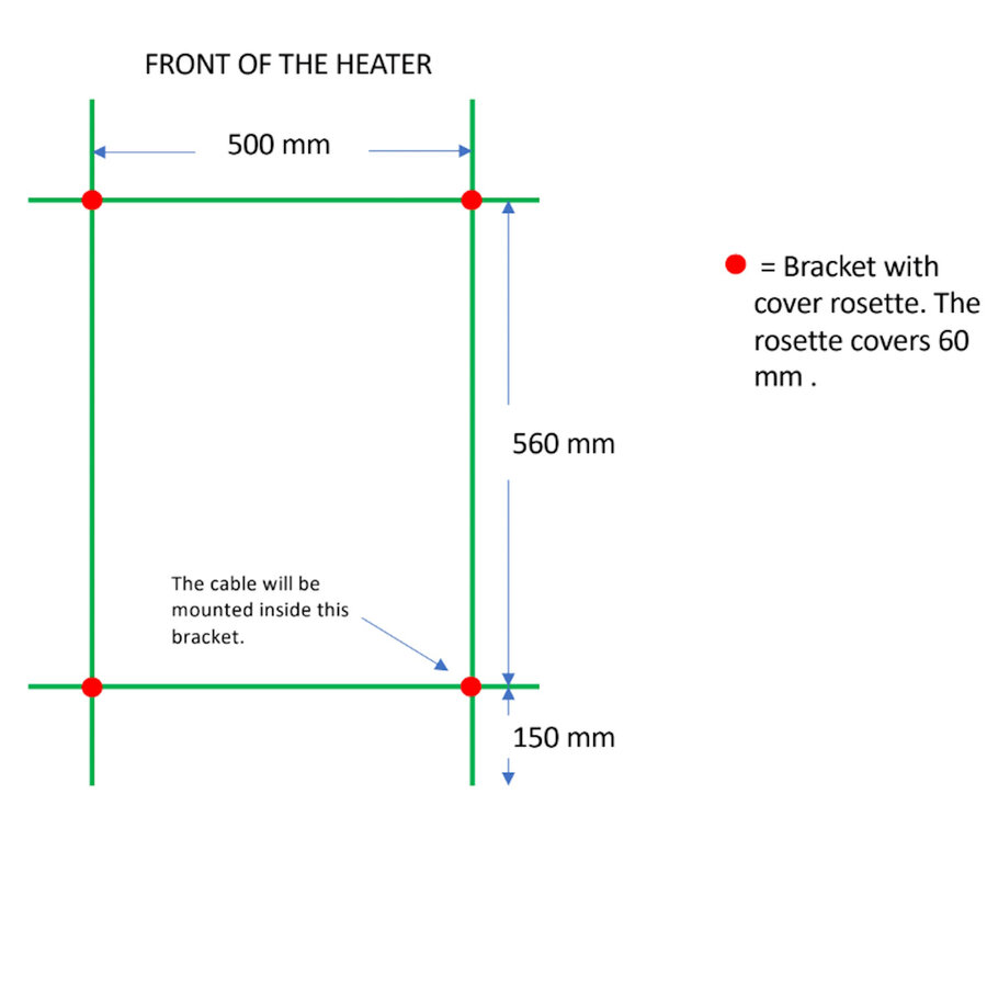 Elektrische Radiator TVS ELDO 9 Mat Zwart met Timer 86x53 cm