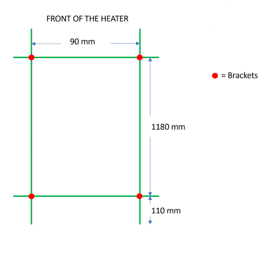 Designradiator TVS Kiro 2 Chroom 140 x 13.5 cm