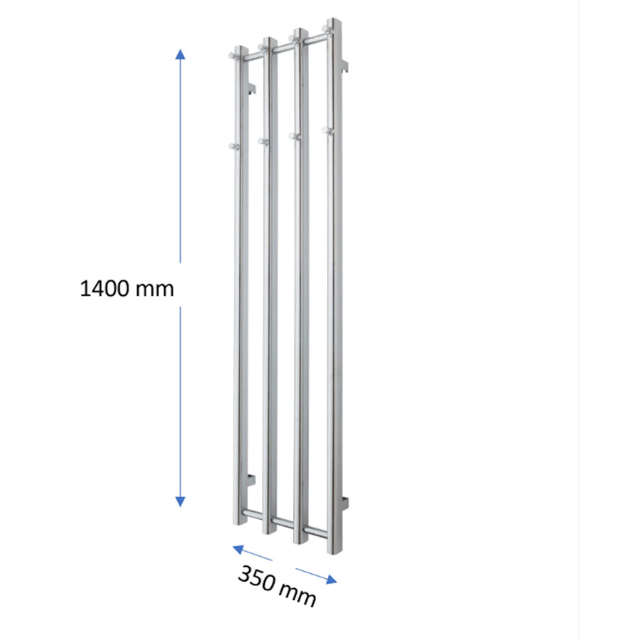 Designradiator TVS Vino 4 Wit 140 x 35 cm