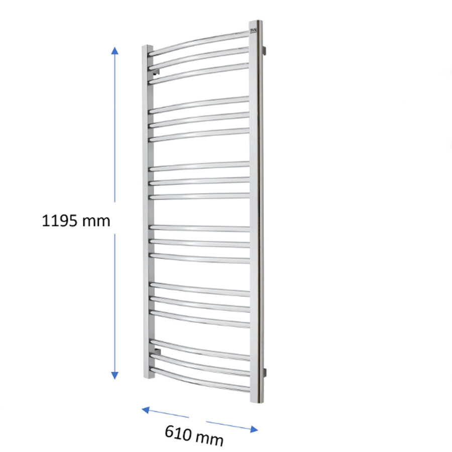 Designradiator TVS Nemo Zwart 119.5 x 61 cm