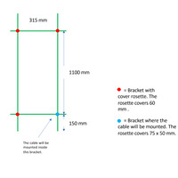 Elektrische Radiator TVS ELDO 4 Mat Zwart met Timer 140x34.5 cm