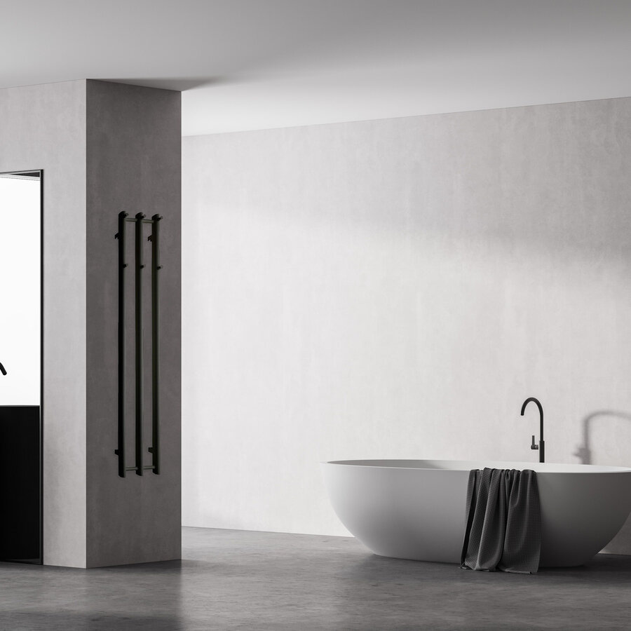 Designradiator TVS Vino 3 Zwart 140 x 25 cm