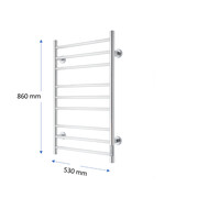 Elektrische Radiator TVS ELDO 9 L Edelstaal met Timer 86x53 cm