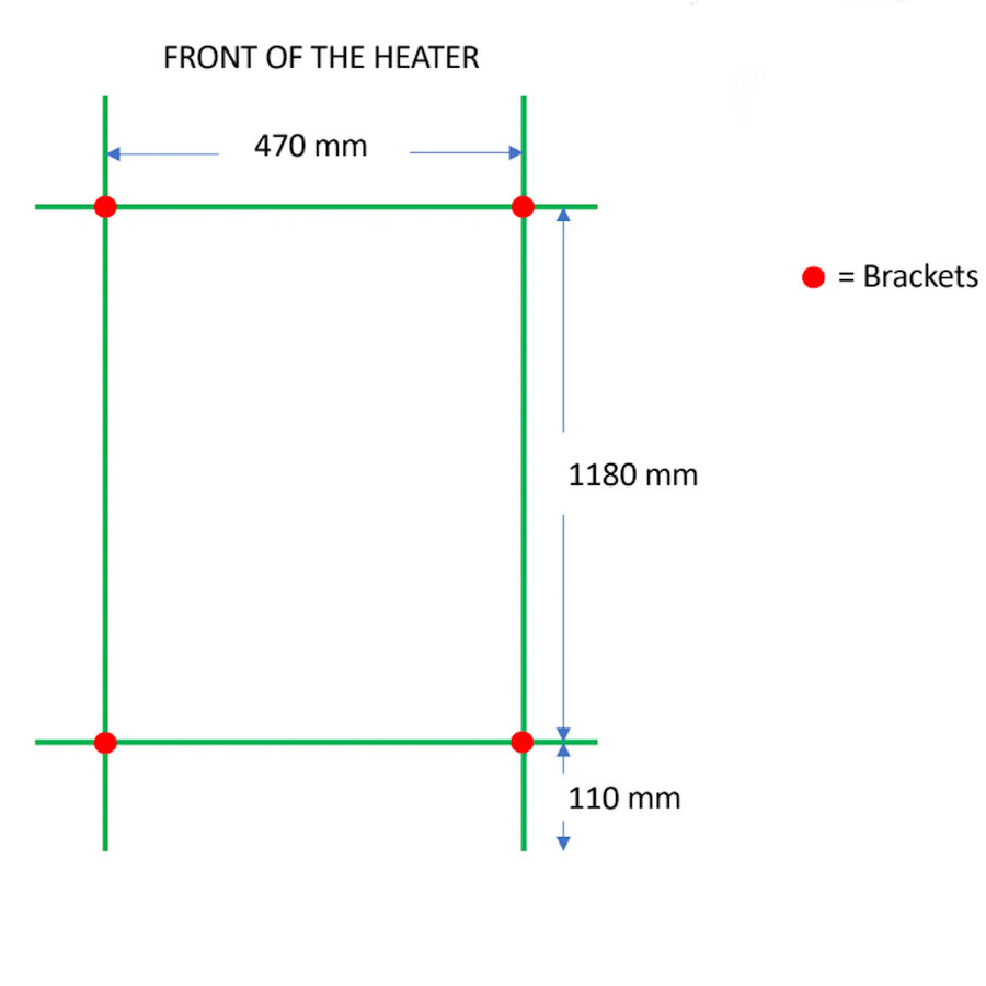 Designradiator TVS Kiro 5 Zwart 140 x 51.5 cm