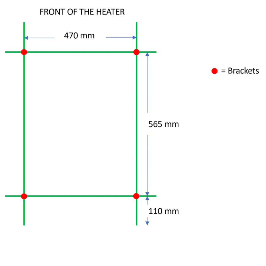Designradiator TVS Pivo Zwart 78.5x50 cm