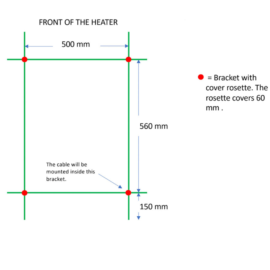 Elektrische Radiator TVS ELDO 9 Wit met Timer 86x53 cm