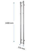 Designradiator TVS Kiro 2 Wit 140 x 13.5 cm