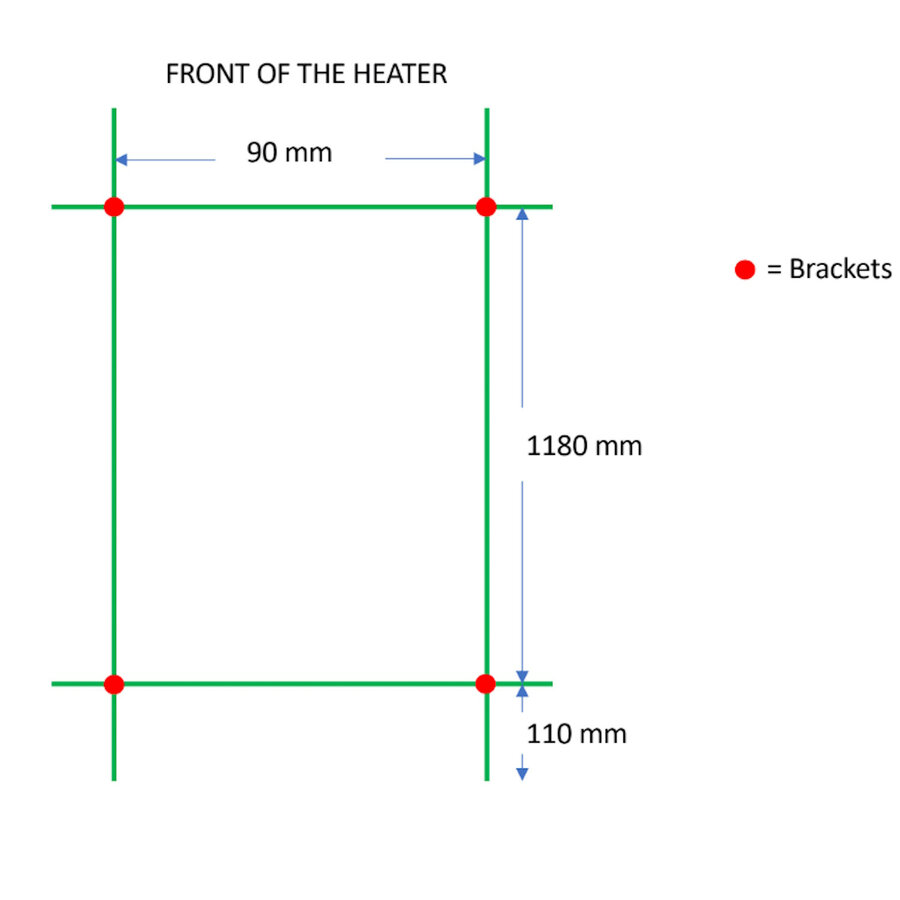 Designradiator TVS Kiro 2 Wit 140 x 13.5 cm