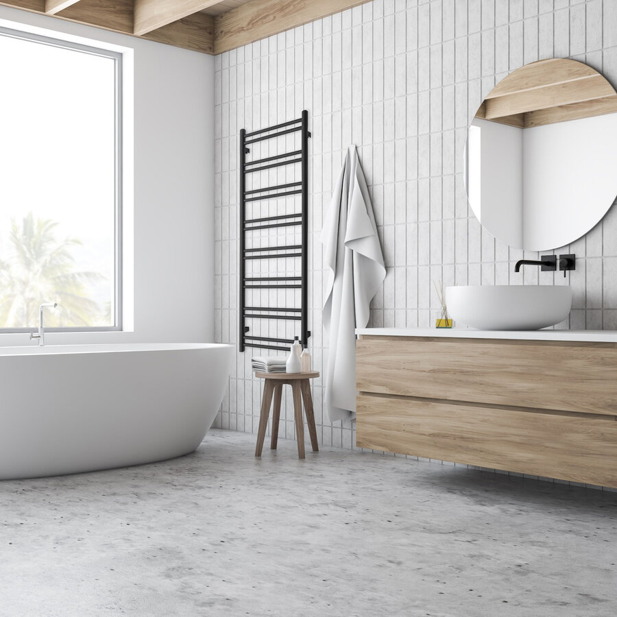 Designradiator TVS Duo Zwart 124x50 cm