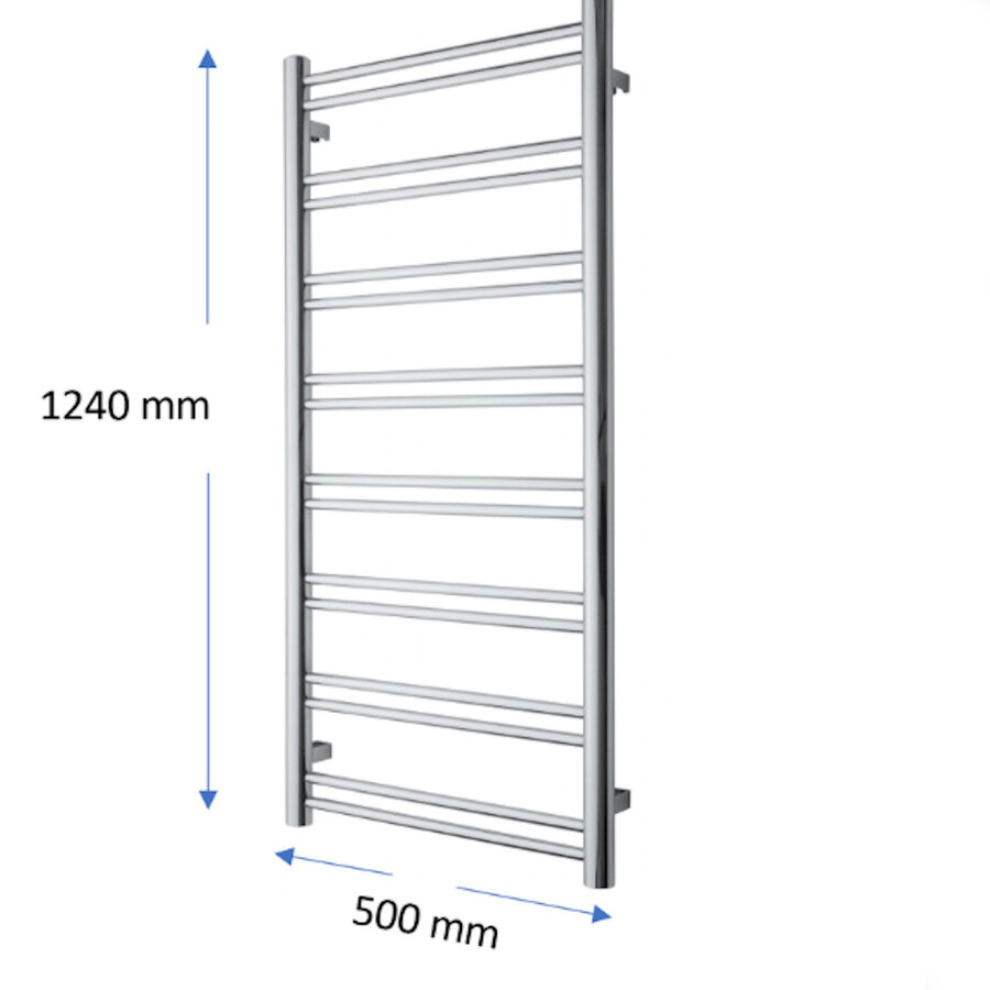 Designradiator TVS Duo Zwart 124x50 cm