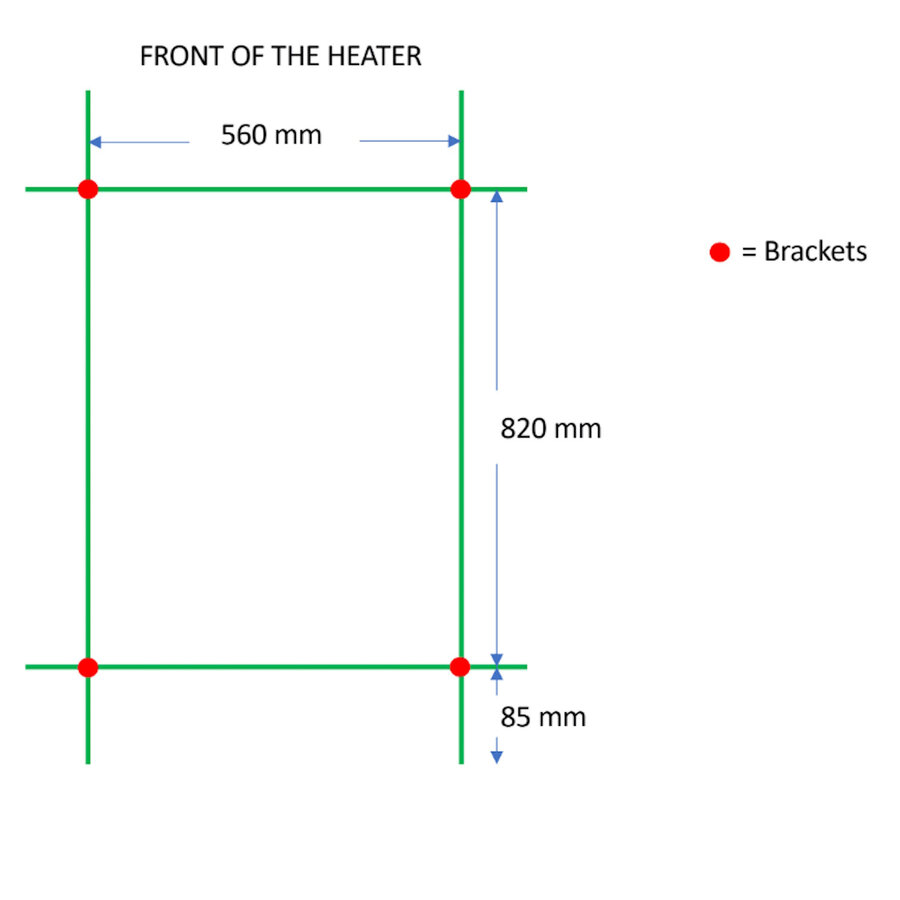 Designradiator TVS Nemo Zwart 99 x 61 cm