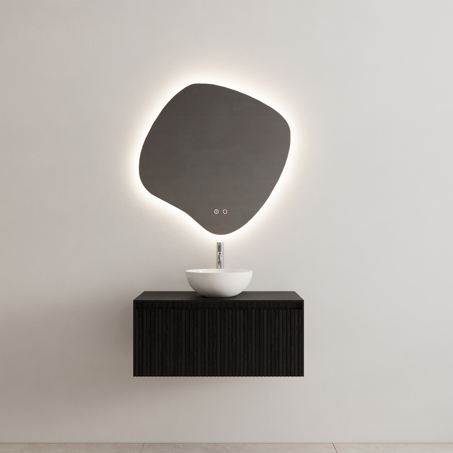Onderkast Gliss Design Timotheus 60 cm Incl. Topplaat Black Veneer Gliss Design