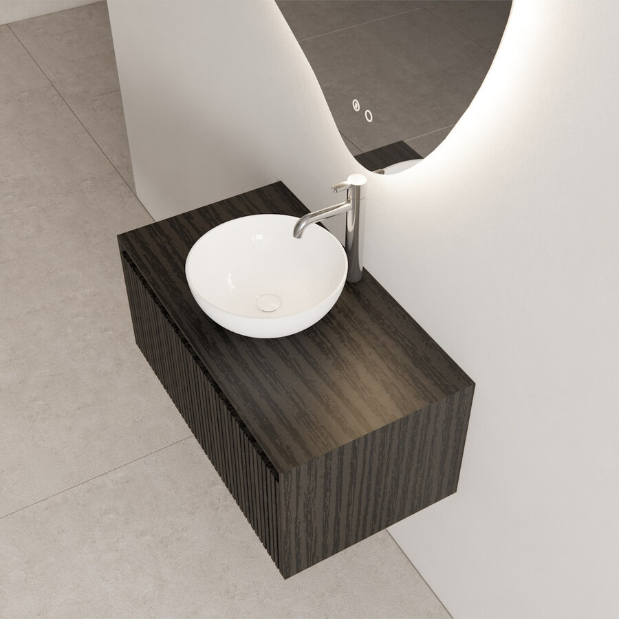 Onderkast Gliss Design Timotheus 90 CM Incl. Topplaat Black Veneer