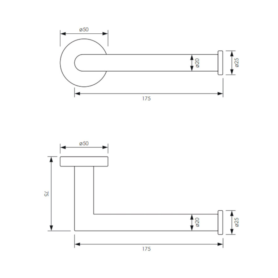 Toiletaccessoire Set Brauer Black 3-in-1 met PVD coating Mat Zwart