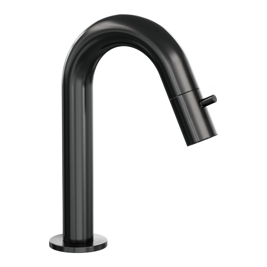 Opbouw Fonteinkraan Brauer Gunmetal Edition Met Gebogen Uitloop Gunmetal Geborsteld PVD