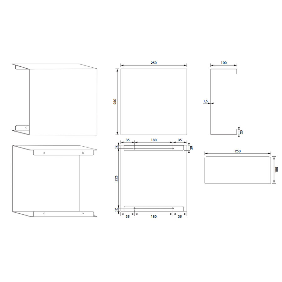 Opbouwnis Brauer Copper Edition Met Verborgen Opbergruimte Koper Geborsteld PVD