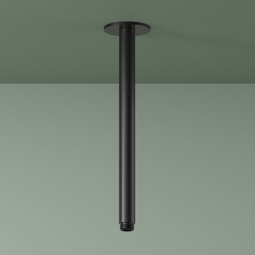 Plafondbuis Hotbath Ace 30 cm Geborsteld Zwart PVD 