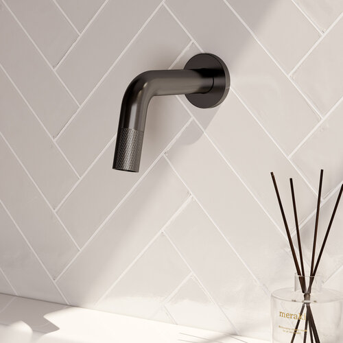 Inbouw Fonteinkraan Brauer Gunmetal Carving Edition Inkortbaar Gunmetal Geborsteld PVD 