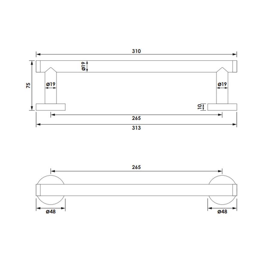 Handdoekrek Brauer Gold Edition 30 Cm Goud Geborsteld PVD