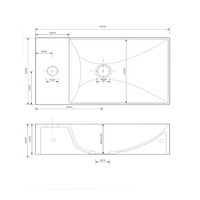 Fontein Gliss Design Freya Solid Marble 40x22x10 cm Met Kraangat Links Mat Lei