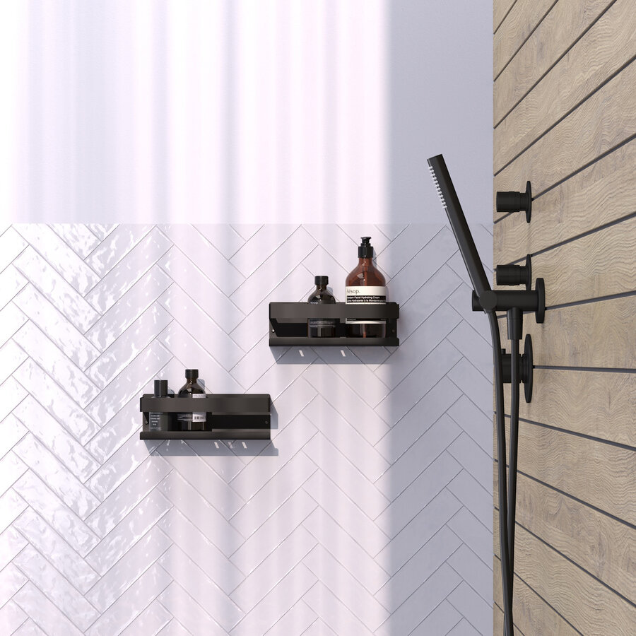 Doucherek Brauer Black Edition 23 Cm Mat Zwart