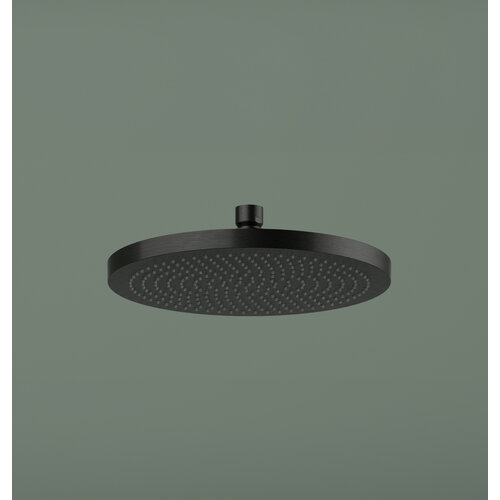 Hoofddouche Hotbath Ace Rond 23 cm Geborsteld Zwart PVD 